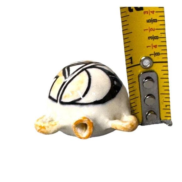 Vintage Acoma Pottery Miniature Canteen Mini With Hand-Painted Geometric Design - Picture 6 of 7